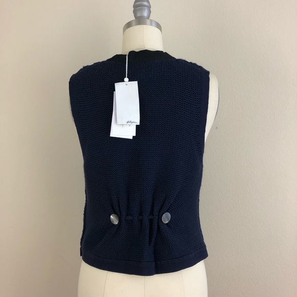 Phillip Lim Navy Open Knit Sweater Vest - Picture 5 of 6